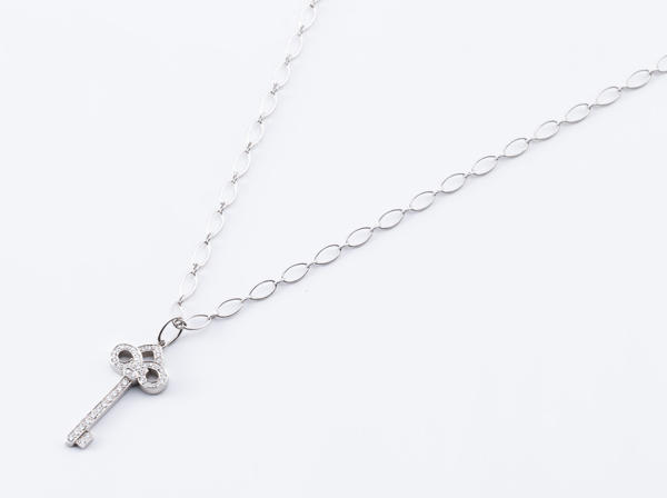 Tiffany & Co. (ティファニー) PT950 K18WGペンダント付ダイヤモンドネックレス
