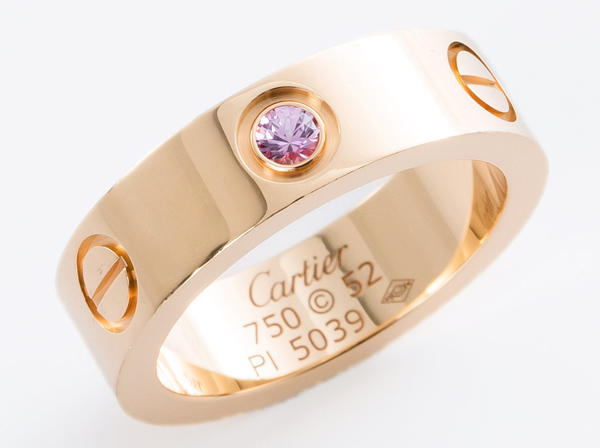 Cartier(カルティエ）750PG ラブリング ピンクサファイア