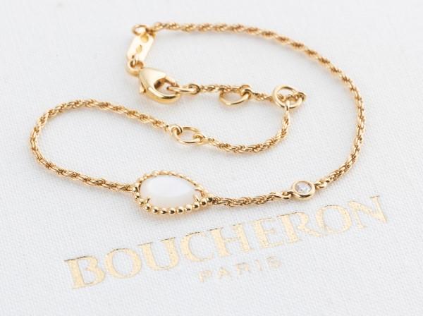 BOUCHERON（ブシュロン)750YGブレスレット シェル ダイヤモンド 