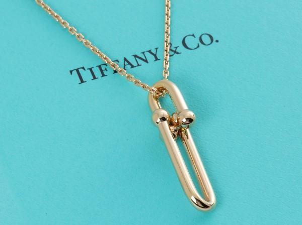 Tiffany&Co.(ティファニー)K18PGネックレスハードウェアリンクペンダント