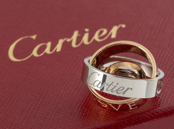 Cartier(カルティエ）K18WG/K18PGシークレットラブリングB4065055