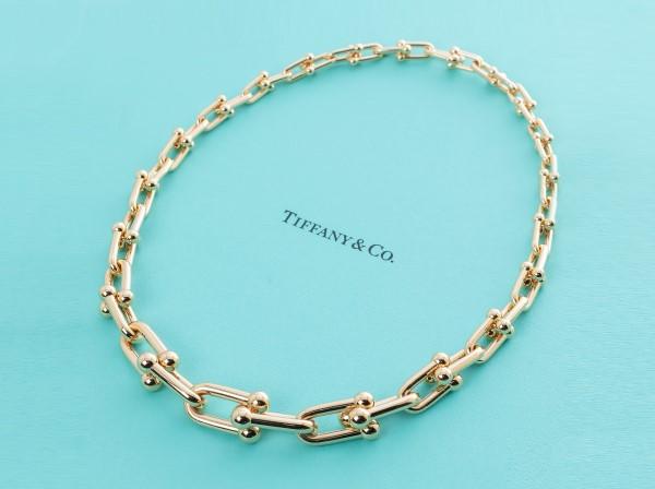 Tiffany & Co. (ティファニー) K18PG ハードウェア グラジュエイテッドリンクネックレス