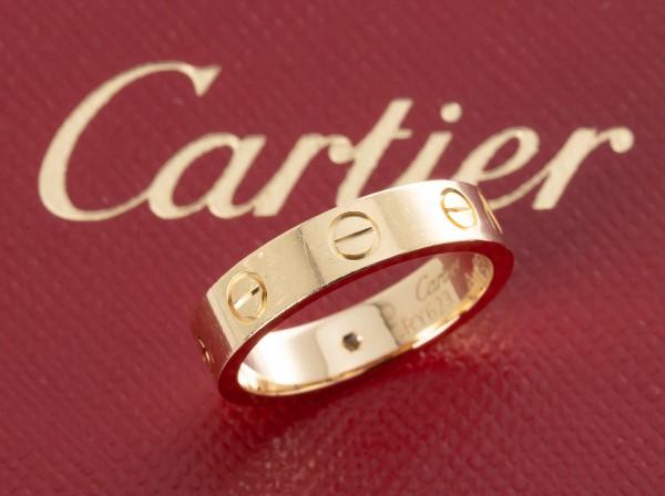 Cartier(カルティエ）K18YG ミニラブリング ダイヤモンド