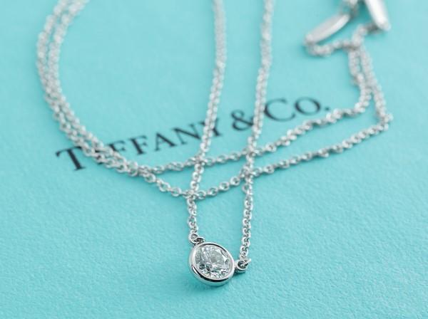 Tiffany & Co. (ティファニー) ネックレス　PT950 バイザヤード ダイヤモンド