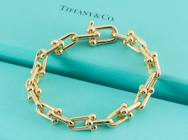 Tiffany & Co. (ティファニー) K18YG ハードウェア ミディアムリンクブレスレット