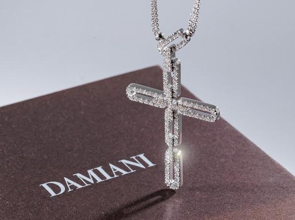 DAMIANI(ダミアーニ) 750WG インスィエメ クロス ダイヤ ネックレス  20007114