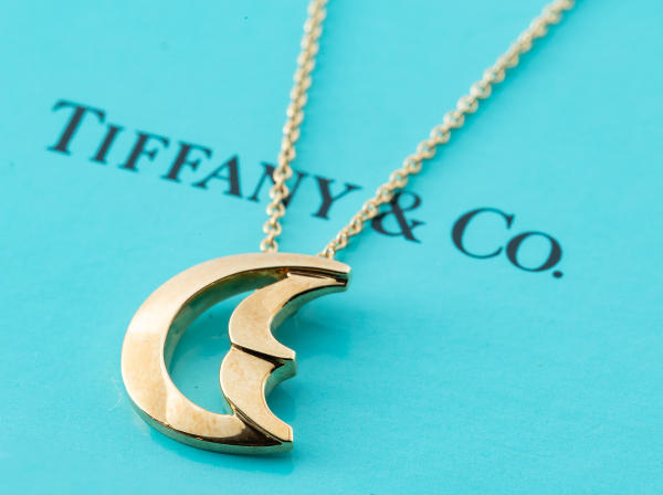 Tiffany & Co. (ティファニー) ネックレス K18YG クレセントムーン