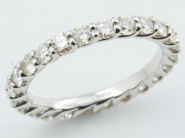 Pt950 ダイヤモンド 一文字 リング