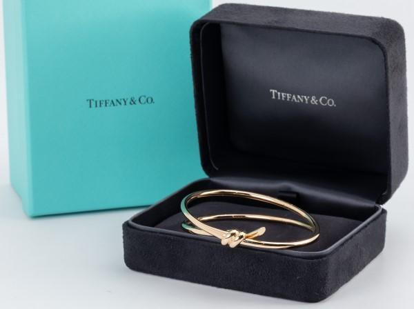 Tiffany & Co. (ティファニー) バングル 750PG ノット ダブルロウヒンジバングル