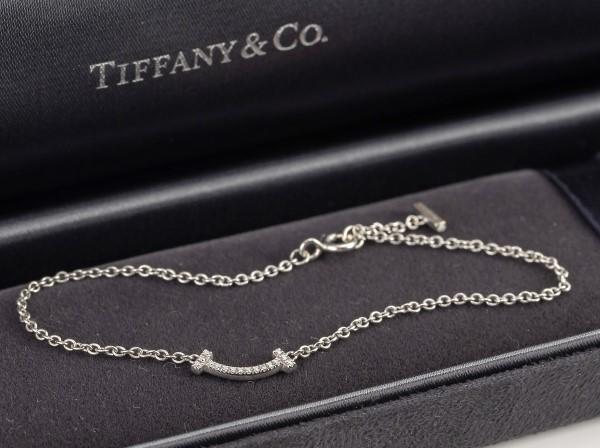 Tiffany & Co. (ティファニー)750WG ブレスレット Tスマイル ダイヤモンド 