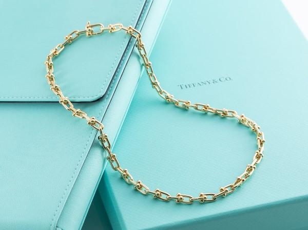 Tiffany & Co. (ティファニー) K18YG ハードウエア スモールリンクネックレス 
