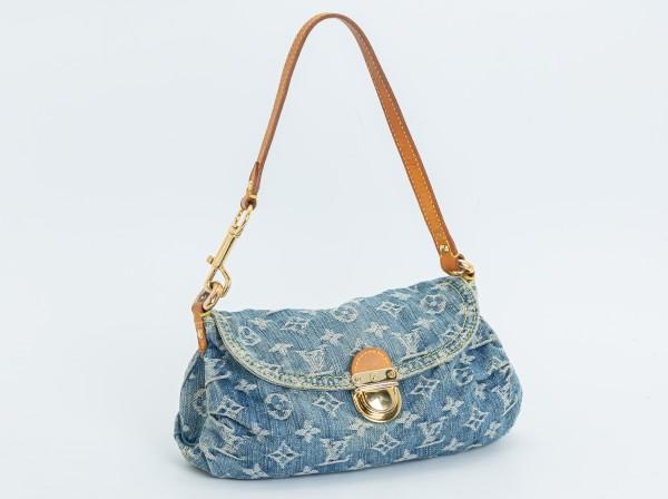 LOUIS VUITTON(ルイ・ヴィトン)モノグラム・デニム ミニ・プリーティ M95050 ブルー