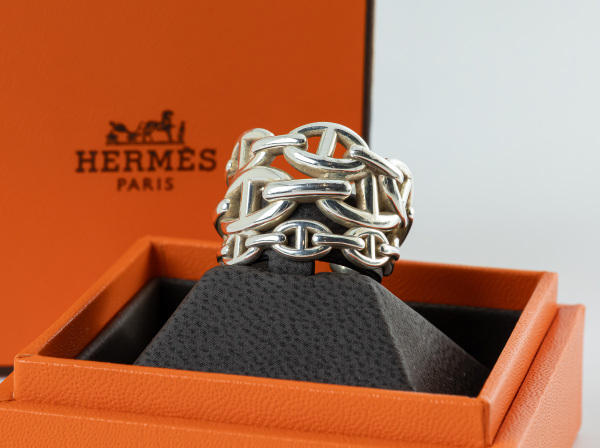 HERMES(エルメス) SV925 リング シェーヌダンクル アンシェネ GM