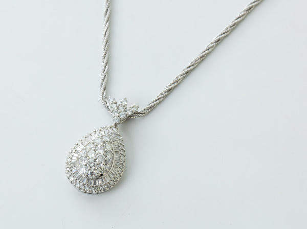 Pt900 Pt850 ダイヤモンド ネックレス