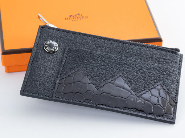HERMES(エルメス) クロコダイルコンパクト レザーxアリゲータ H084736CKAC