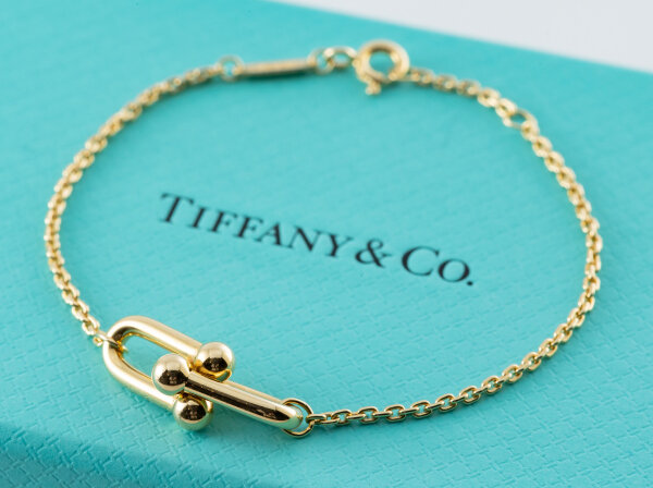 Tiffany & Co. (ティファニー)  K18YG ハードウェア ダブル リンク ブレスレット75224931 