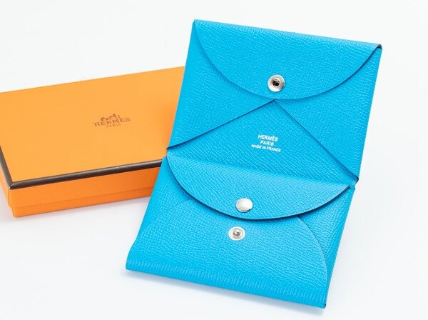HERMES(エルメス)カルヴィデュオ シェーヴル・ミゾール ブルー