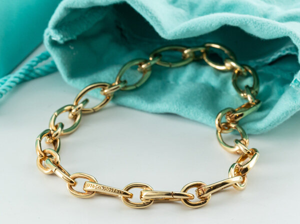 Tiffany & Co. (ティファニー) 18金イエローゴールド リンク クラスプ ブレスレット