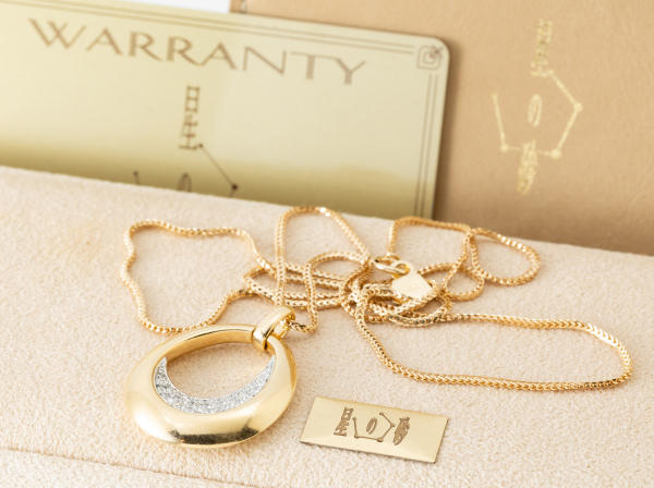 HOSHInoSUNA(星の砂)K18×Pt900 K18 ネックレス ダイヤモンド